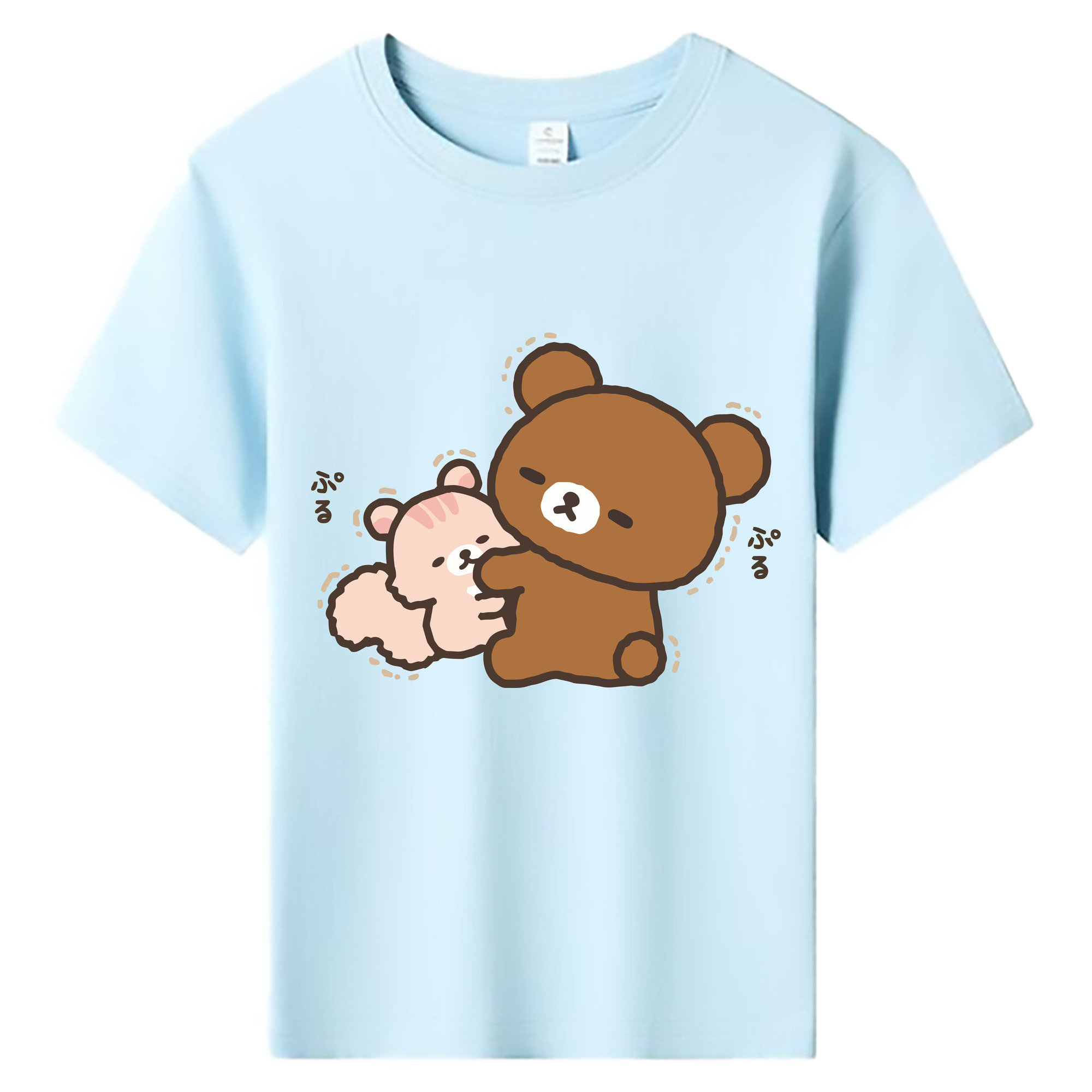 （画像用） リラックマ リラックマ キイロイトリ Rilakkuma Korilakkuma Kiiroitori 綿100％キッズTシャツ（フロントプリント）